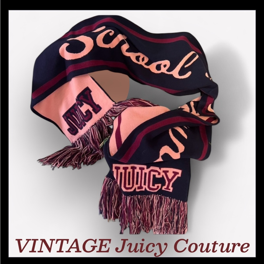 OG LIKE NEW Juicy Couture Pink and Navy Scarf